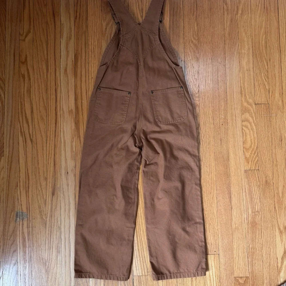 Carhartt Kids Brown Bib Overalls – Workwear Style - Picture 2 of 4